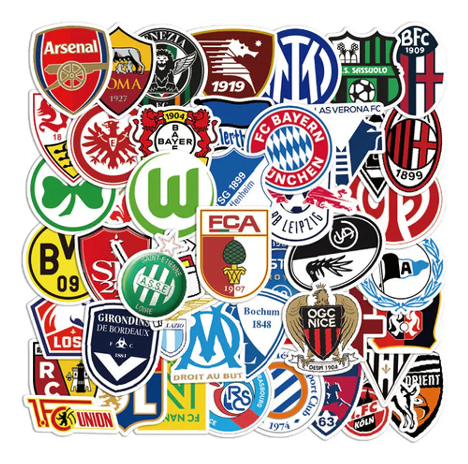 Pack 100 Stickers De Escudos De Futbol - Pegatinas 3