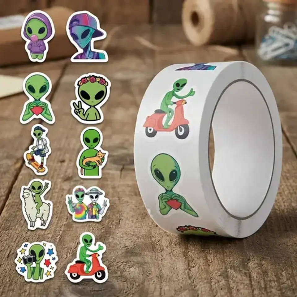 Extraterrestres - Set 500 Stickers / Rollo De Pegatinas 3