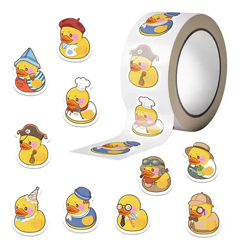 Patitos - Set 500 Stickers / Rollo De Pegatinas