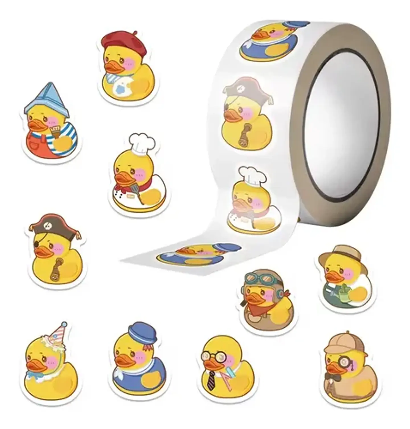 Patitos - Set 500 Stickers / Rollo De Pegatinas 1