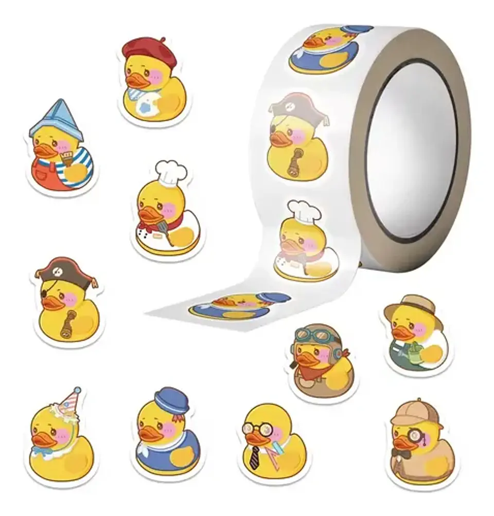 Patitos - Set 500 Stickers / Rollo De Pegatinas 1