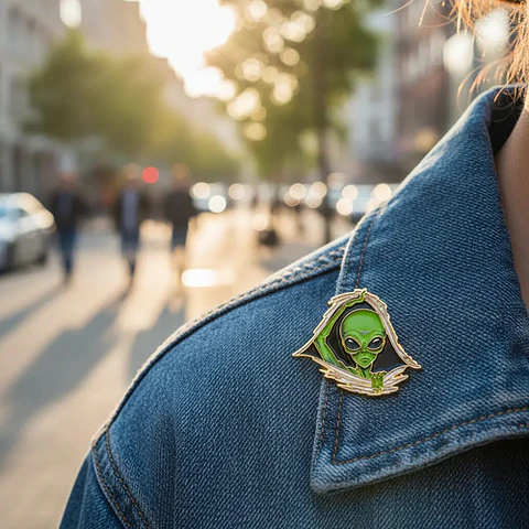 Pins De I Love Aliens / El Marciano / Pines Metálico