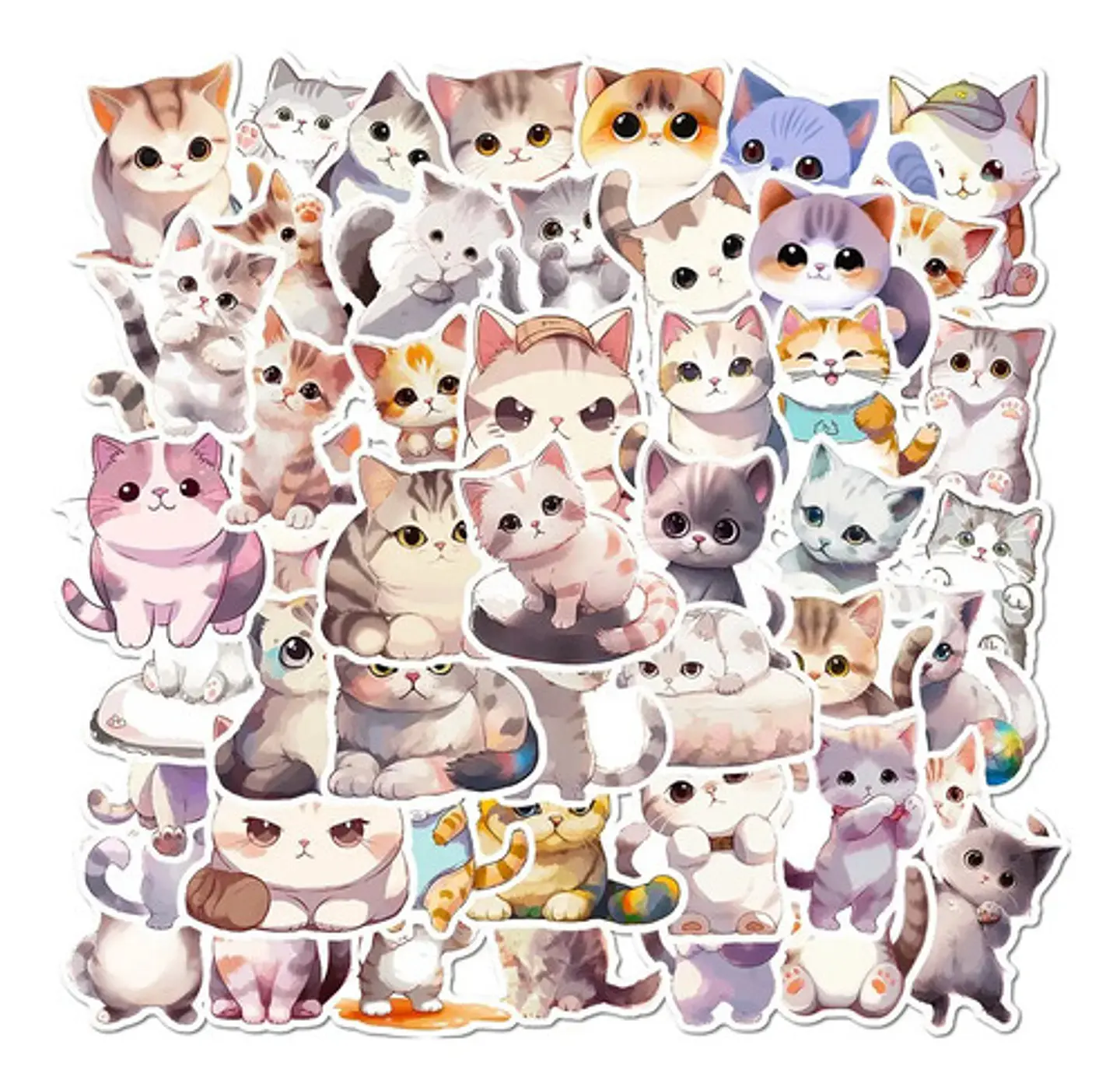 50 Stickers De Gatos Michi Mininos - Etiquetas Autoadhesivas 3