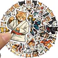 50 Stickers Gato Luchador  - Etiquetas Autoadhesivas - Miniatura 1