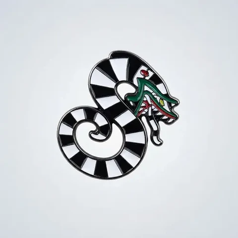 Pins Del Gusano De Arena / Beetlejuice / Pines Metálicos