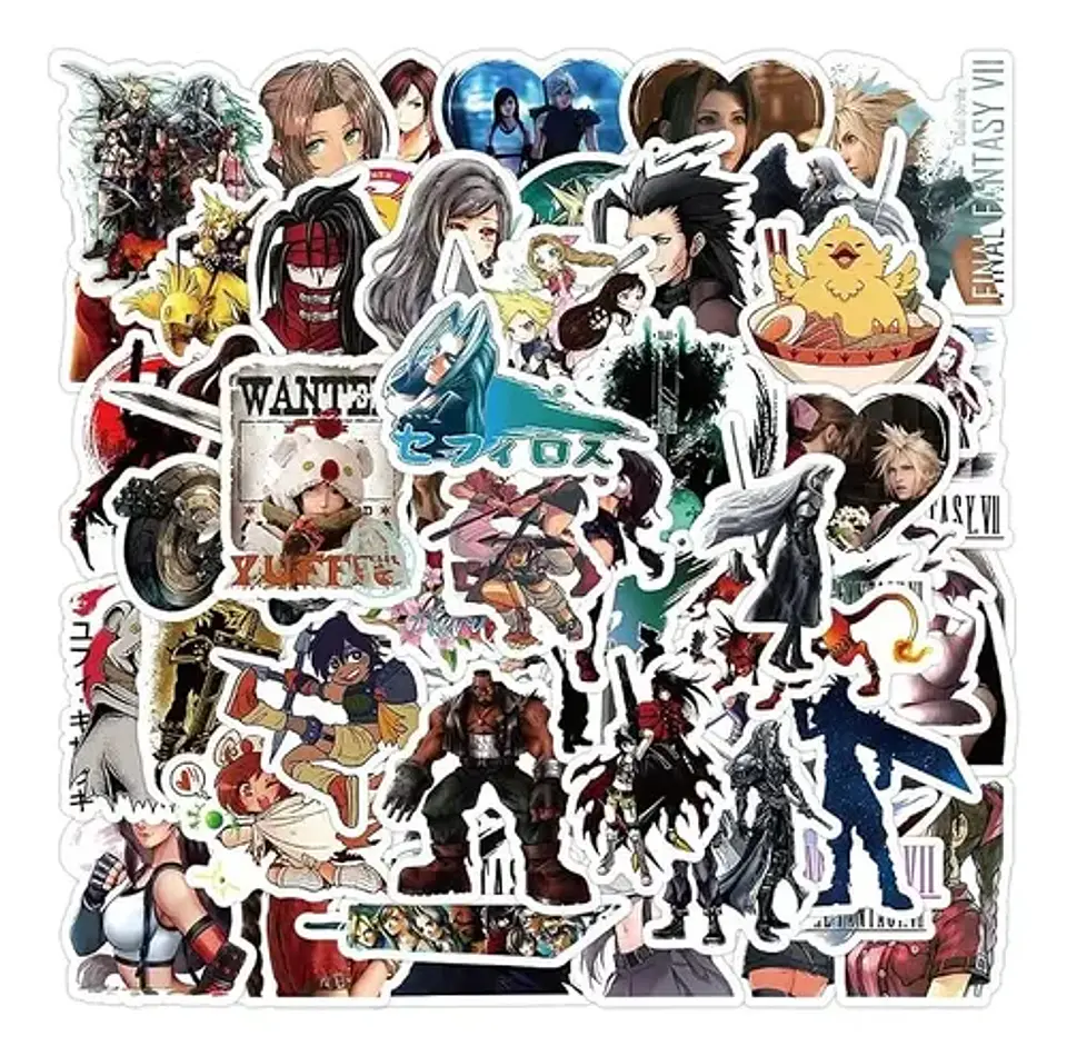 World Of Final Fantasy Vii - Set De 50 Stickers / Calcomanía 1