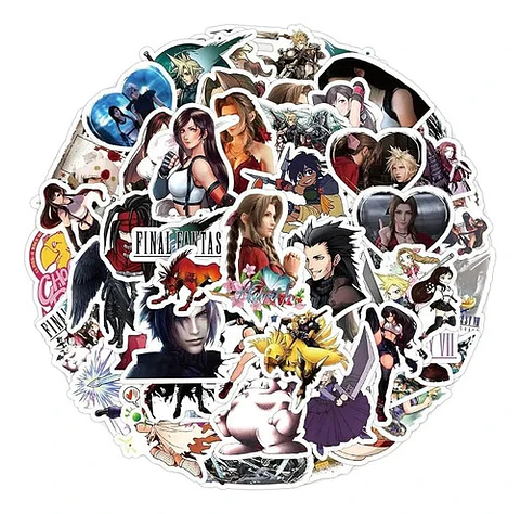 World Of Final Fantasy Vii - Set De 50 Stickers / Calcomanía