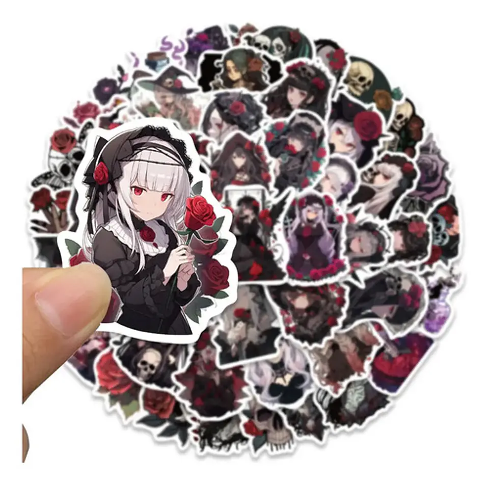 50 Stickers De Estilo Gótico Dark- Etiquetas Autoadhesivas 3