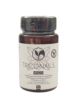 Vitaminas con Maqui para cabello, piel y uñas 