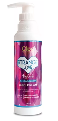 Crema de rulos Cloe Strange Love con aceite de macadamia 250 ml.