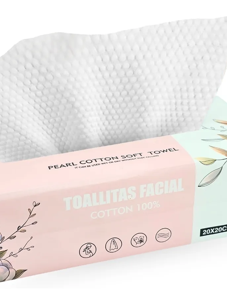Toallitas Faciales de Algodón 100% 1