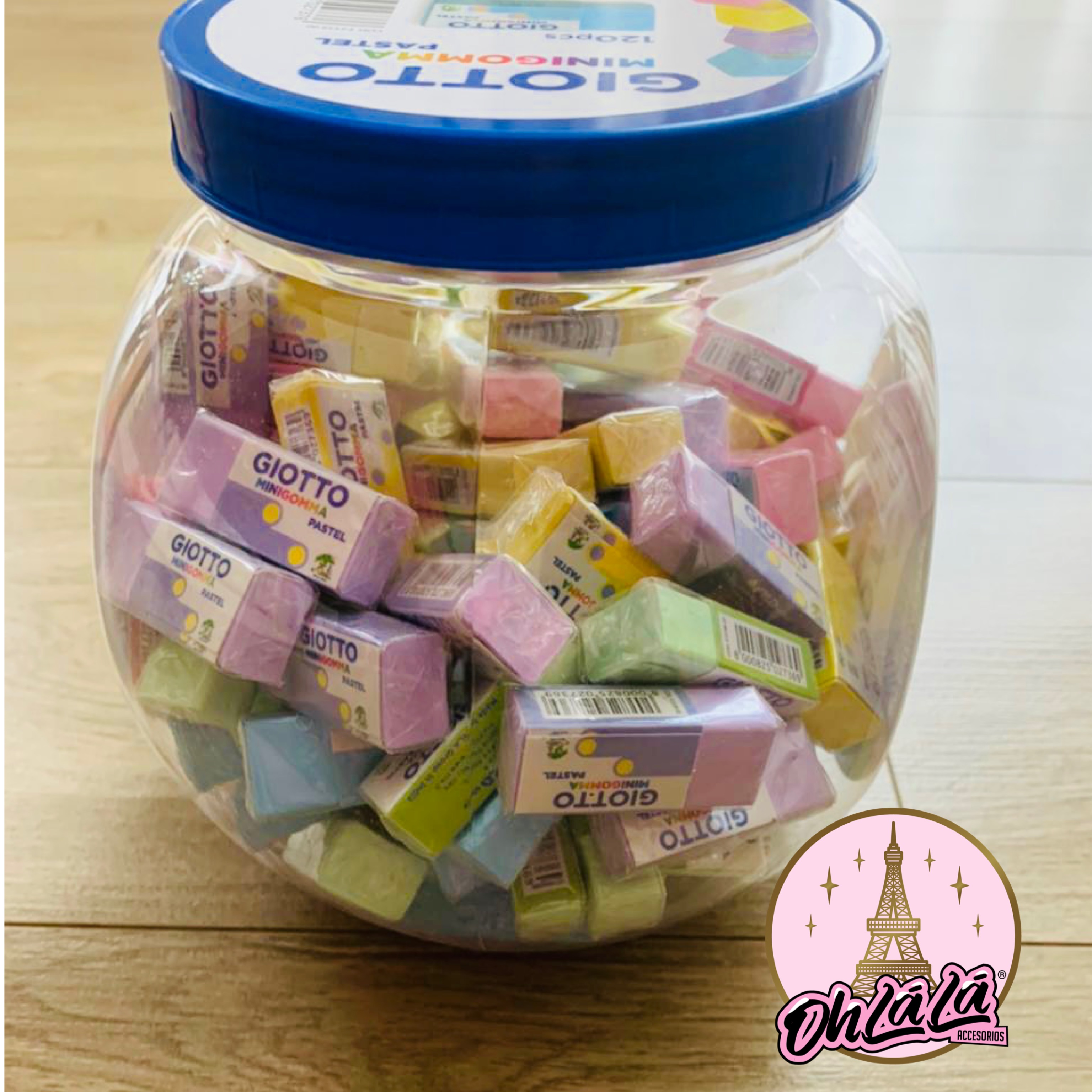 120 mini Gomas pastel