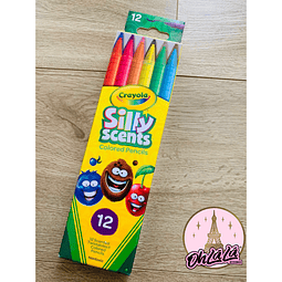 12 Lápices de colores con esencia crayola 