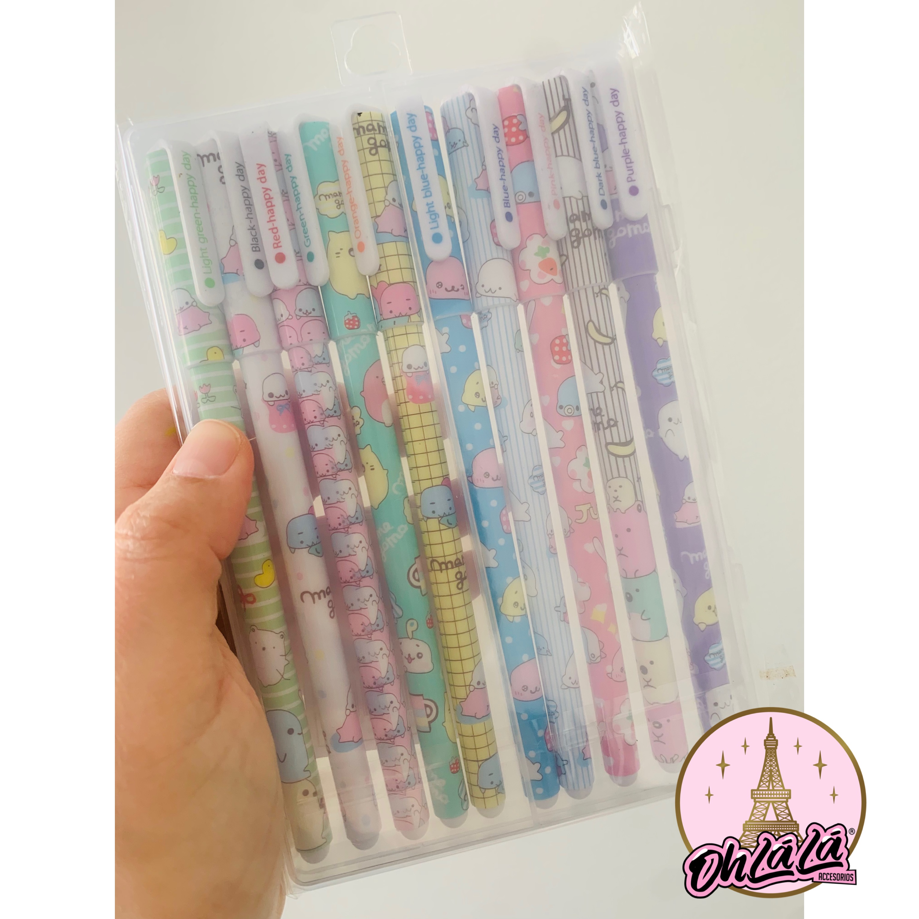Set 10 lápices tinta colores