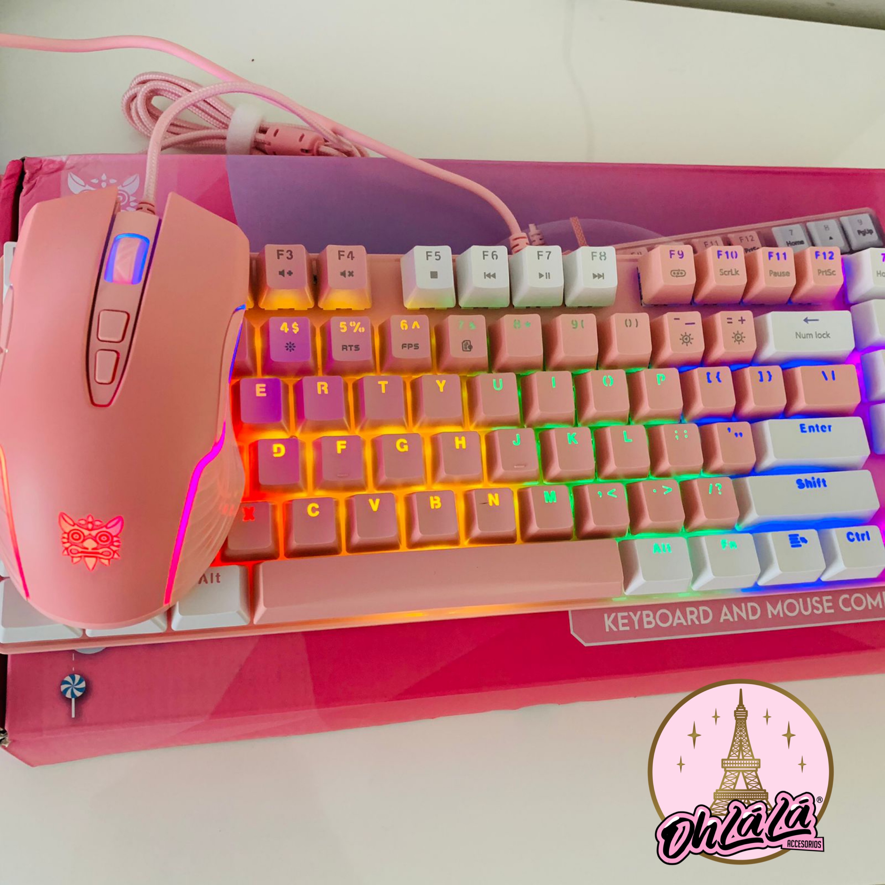 Teclado luz led + mouse Luz led