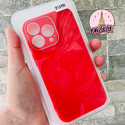 Carcasa iPhone 13 Pro Roja Cam Protect