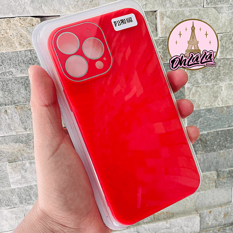 Carcasa iPhone 13 Pro Max Roja Cam Protect
