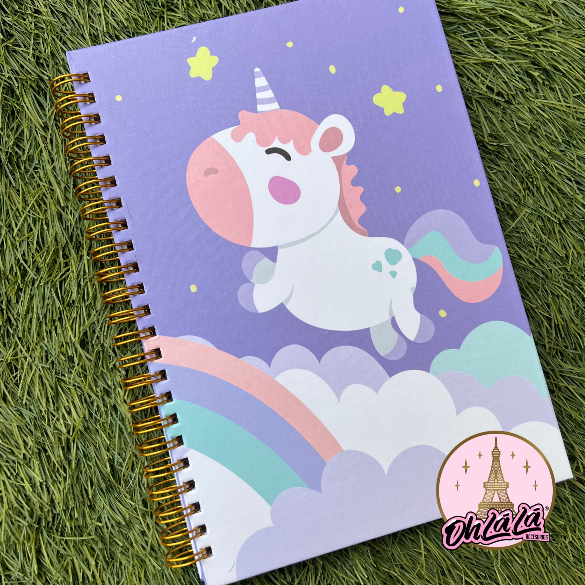 Libreta niña unicornio pelitos
