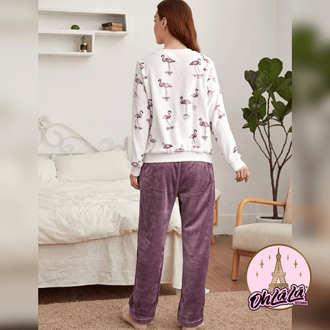 Franela Tops Pantalones Pijama, Fleece Tops Pantalones Pijama