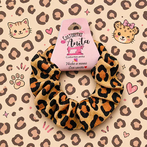 Scrunchie animal print 