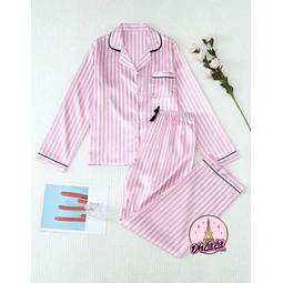 Pijama rosado rayas /  estilo VS 💕