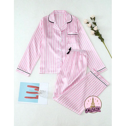 Pijama rosado rayas /  estilo VS 💕
