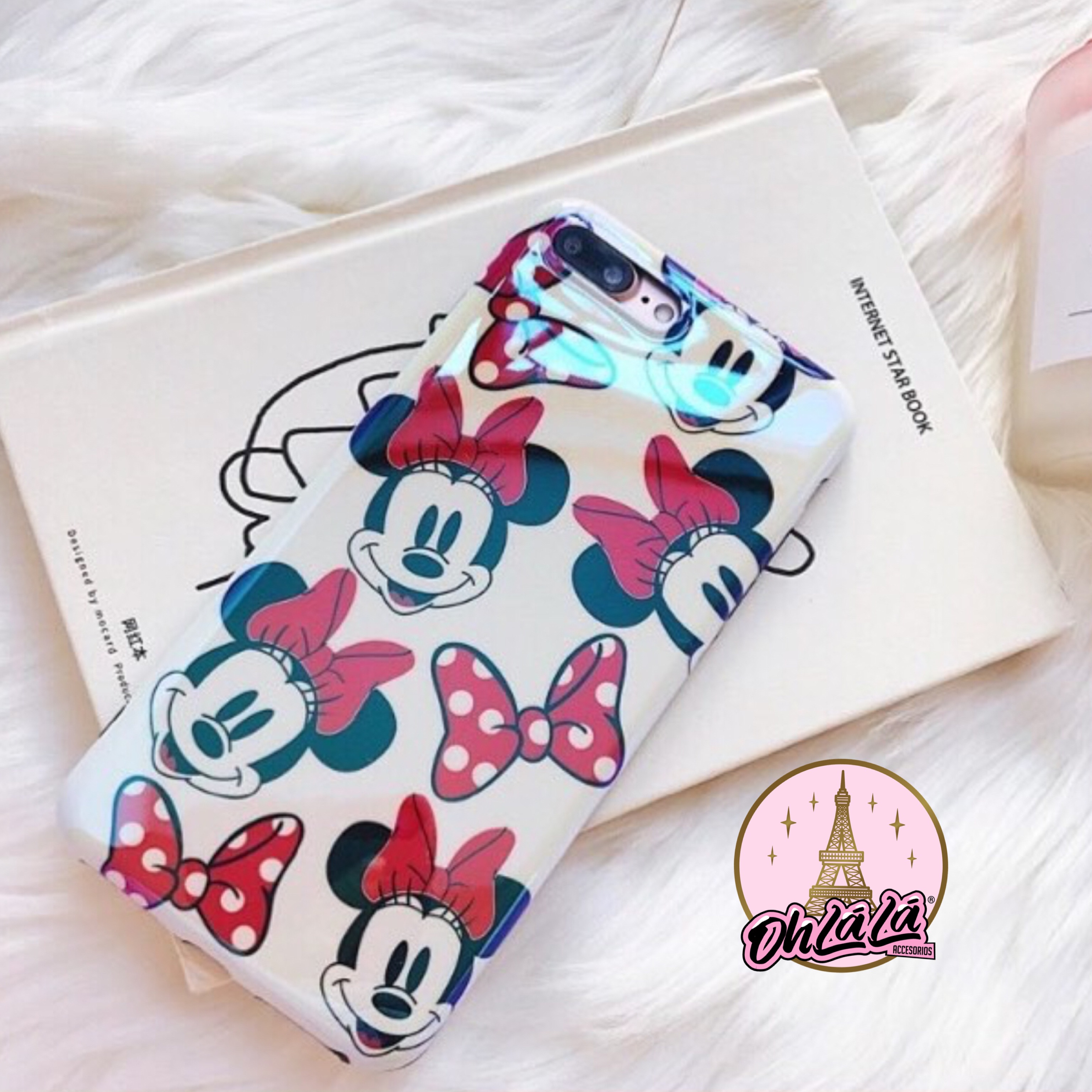 Carcasa Para iPhone 14 Pro Mickey Y Minnie Disney Lila