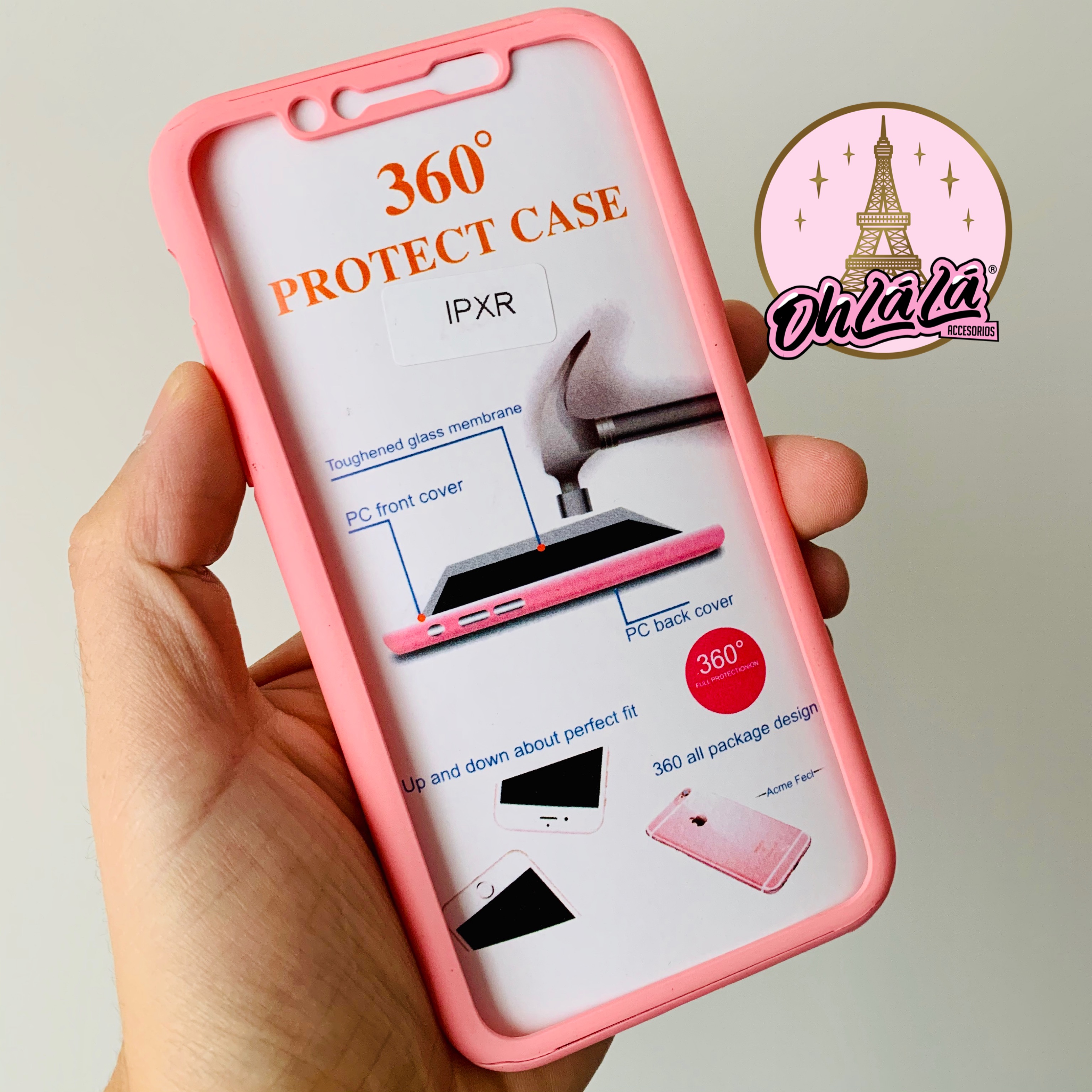 Carcasa 360 Rosada iPhone XR