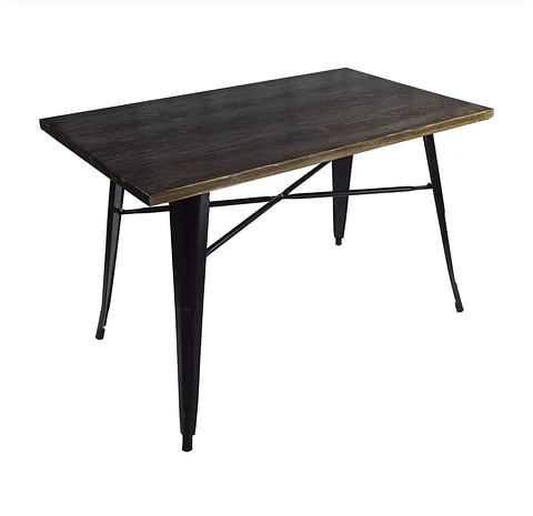 Mesa Tolix Rectangular Nogal 140x90cm