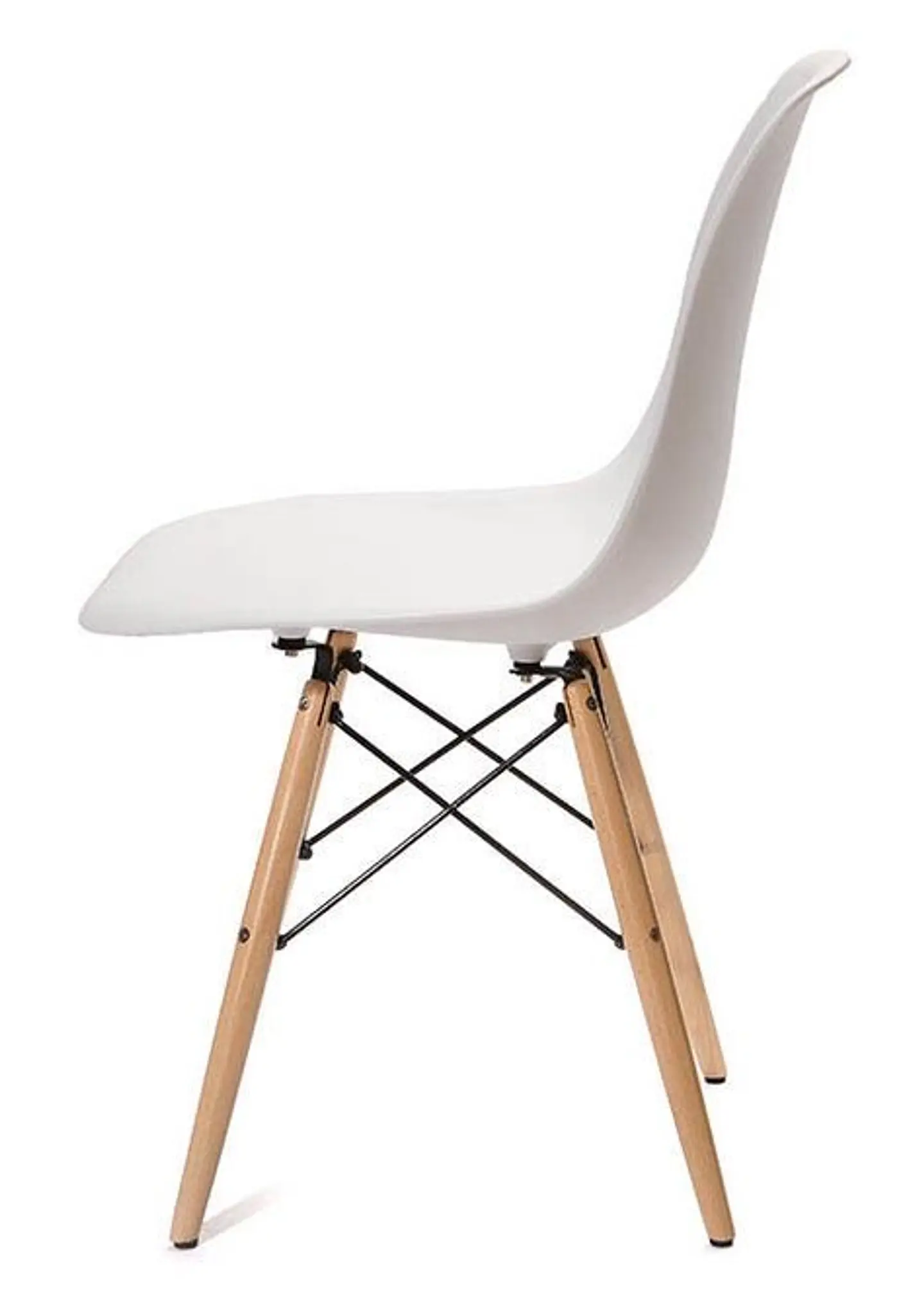 Set Juego de Comedor Mesa Cuadrada Blanco + 2 Sillas Eames Clásicas Blanco 7