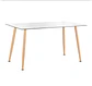 Mesa Eames rectangular de vidrio 140x80x75cm - Miniatura 1