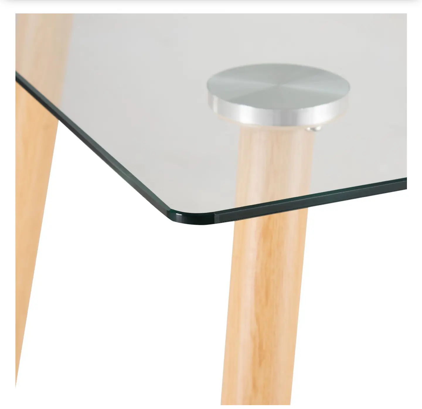Mesa Eames rectangular de vidrio 140x80x75cm 2