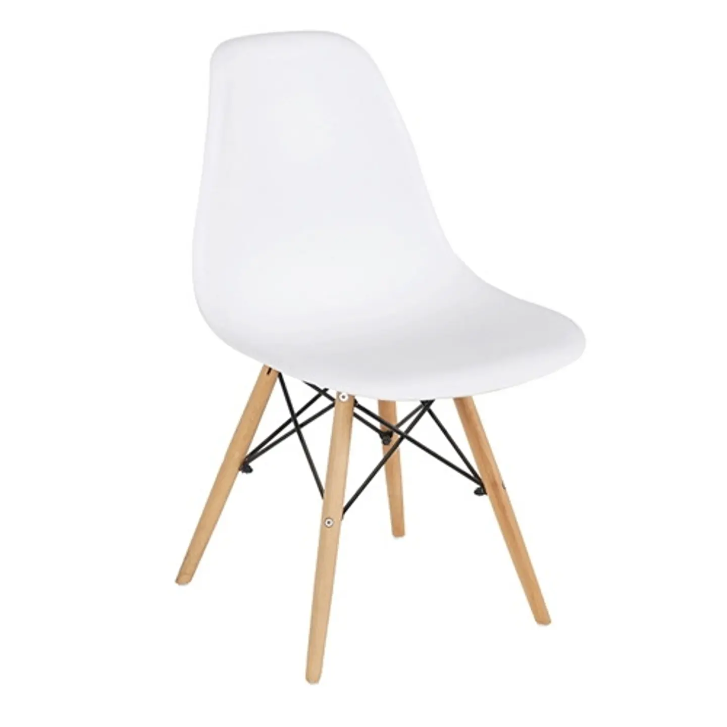 Comedor Redondo Tulip Blanco 80cm + 4 Sillas Eames Clásicas Blanco 7
