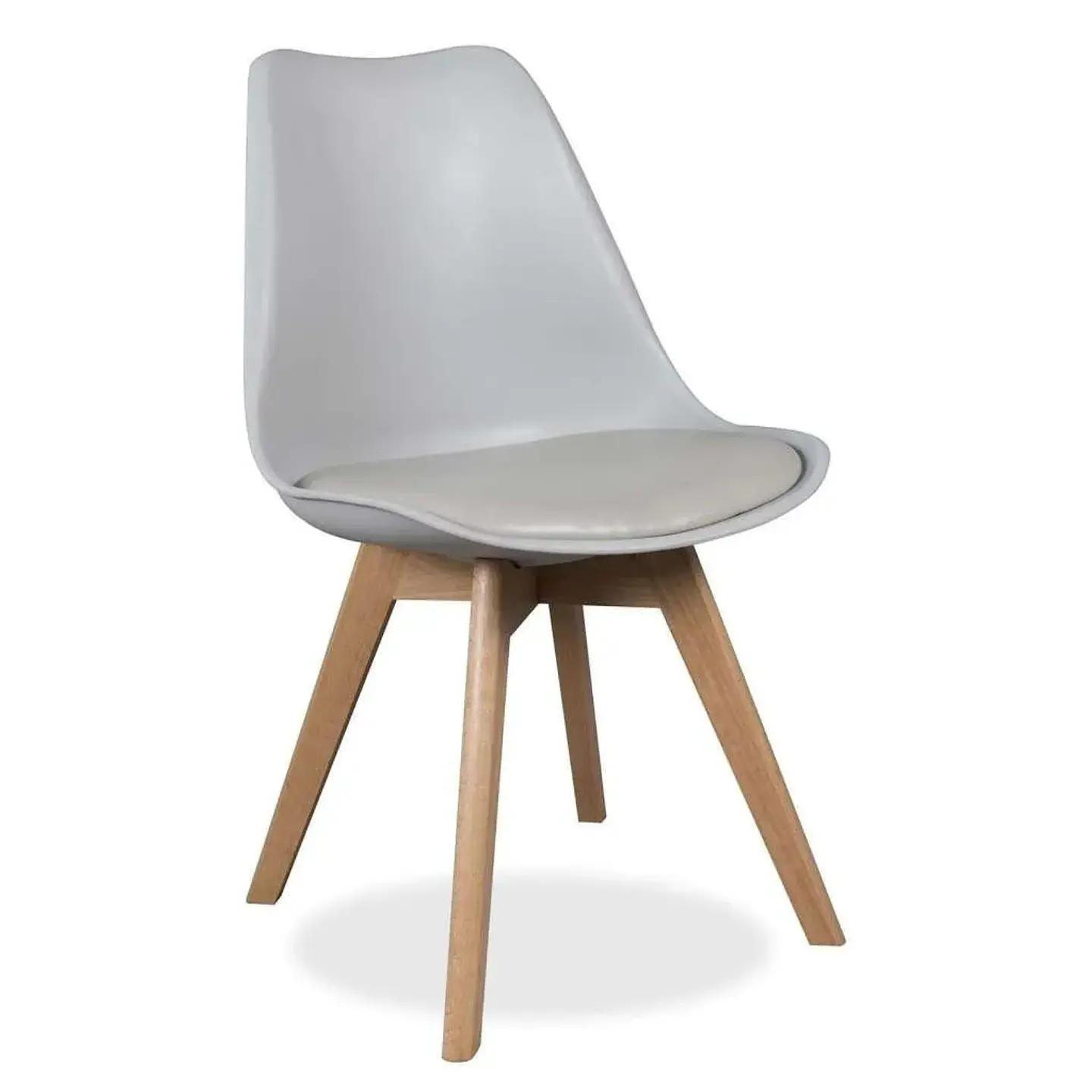 Comedor Redondo Tulip Blanco 80cm + 4 Sillas Eames Oak Blanco o Gris 2