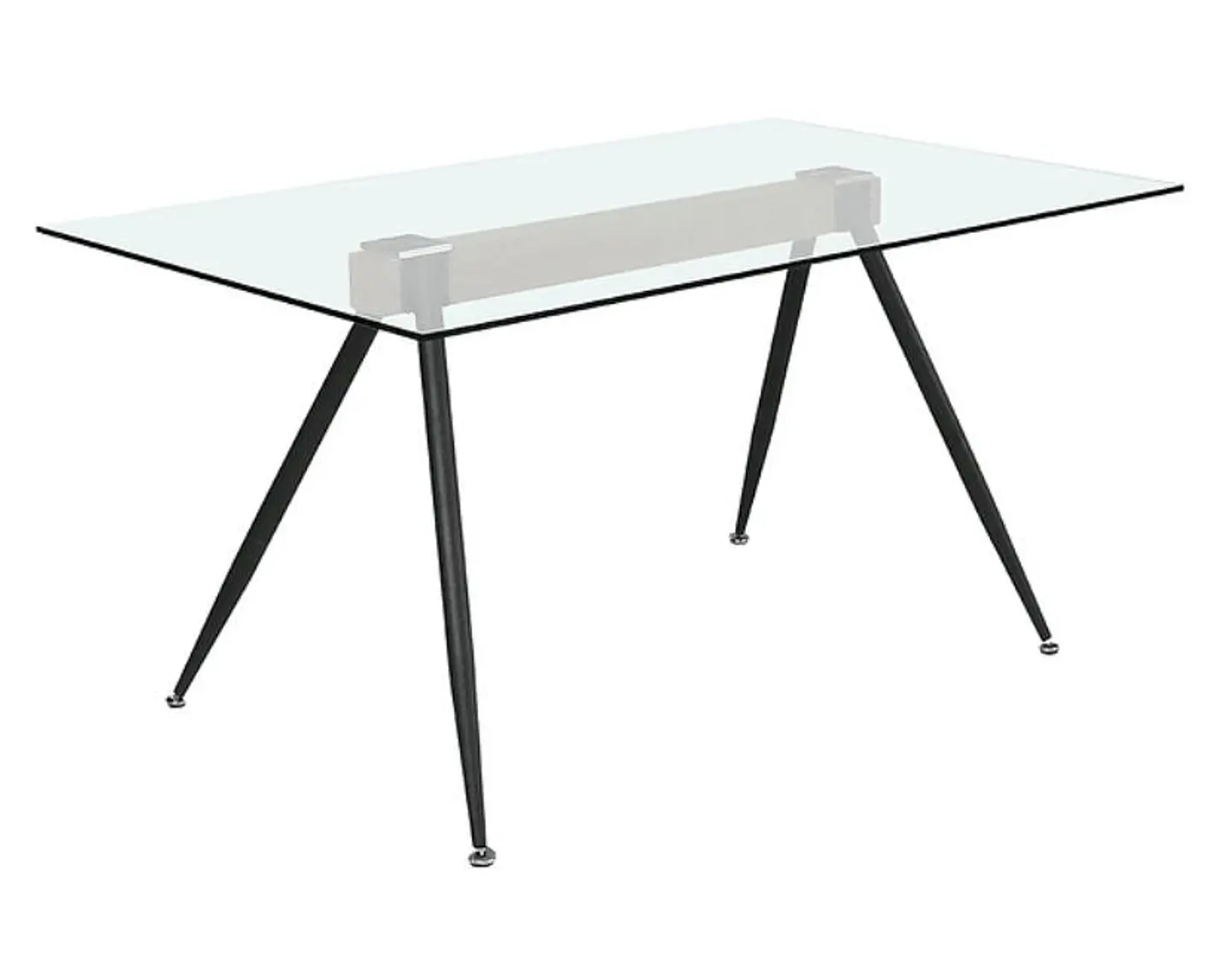 Mesa Oh Metal Steel rectangular de vidrio 140x80x75cm 1