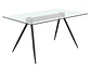 Mesa Oh Metal Steel rectangular de vidrio 140x80x75cm - Miniatura 1