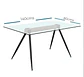 Mesa Oh Metal Steel rectangular de vidrio 140x80x75cm - Miniatura 10