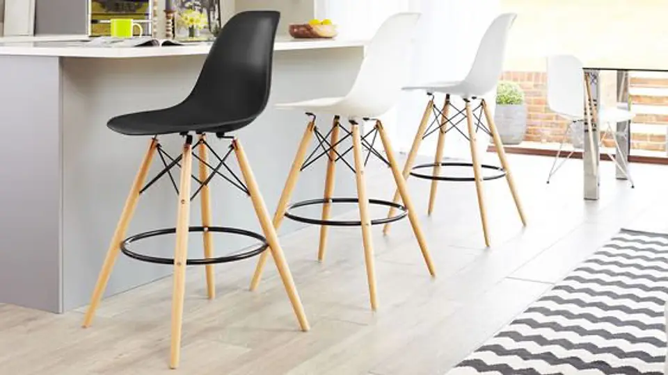 Taburete Eames Negro 69cm 6