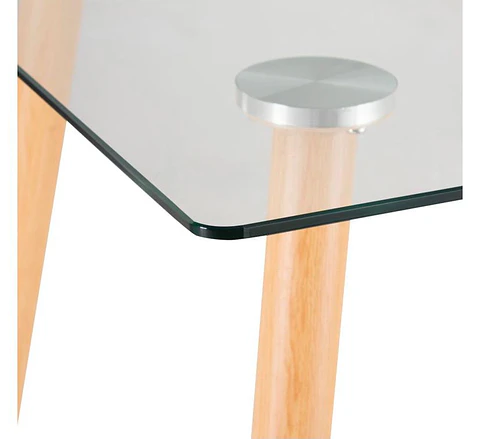 Mesa Eames Rectangular de Vidrio 120X80X75cm