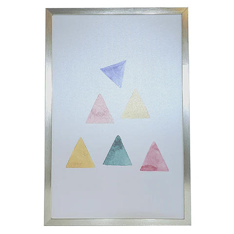 Cuadro de Tela 40x60cm Geometrico Triangulos 