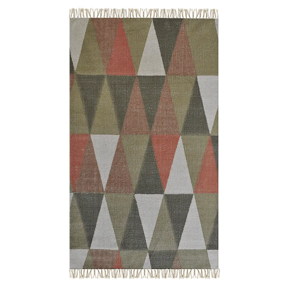 Alfombra Kelim Cotton Prisma Rosa 1