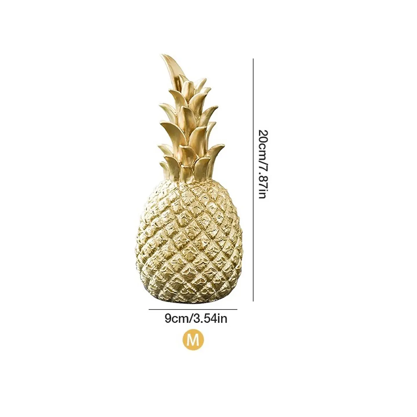 Piña Decorativa Dorada 3