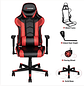 Silla Gamer Rojo con Reposa Pies y Masajeador Lumbar USB - Miniatura 4