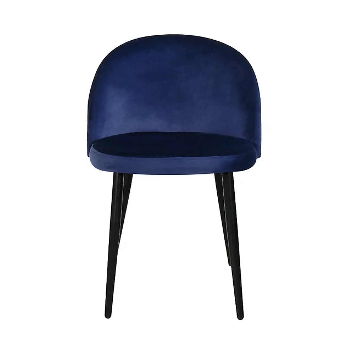 Silla Velvet Respaldo Liso Base Negro  7