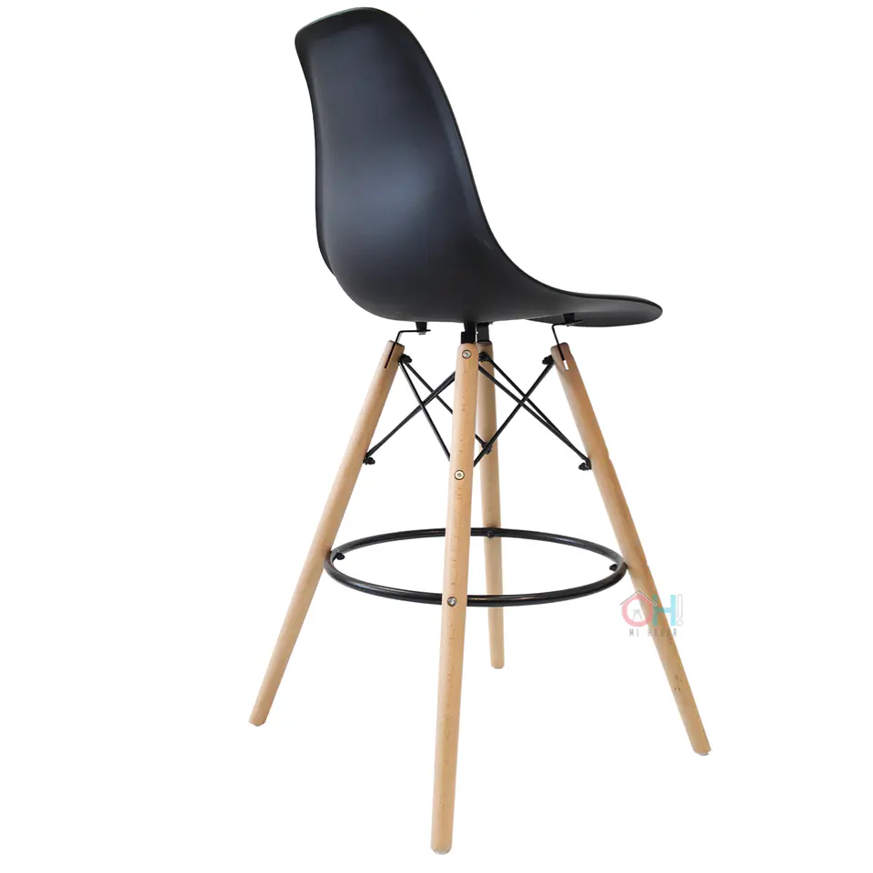 Taburete Eames Negro 69cm 4