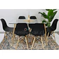 Set Juego de Comedor Mesa Rectangular Vidrio 120x80cm + Sillas Eames Clásicas - Miniatura 2