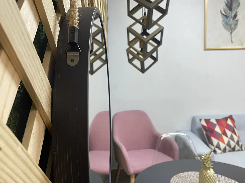 Espejo Redondo Voyage 50cm Diámetro Negro 7