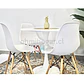 Comedor Redondo Tulip Blanco 80cm + 4 Sillas Eames Clásicas Blanco - Miniatura 4
