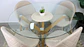 Comedor Redondo OhmiOh de 120cm Vidrio + 4 Sillas Lino Oak Crema - Miniatura 3