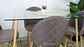 Set de Comedor Mesa Rectangular de Vidrio 120x80cm  + 4 Sillas Lino Oak Plomo - Miniatura 2